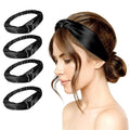 4PACK Womens Silk Headband Satin Headbands Silky Hairband Wide Head Bands Hair Wrap Fashion Hairbands Accessories