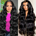 20 Inch 13x6 Lace Front Wigs Human Hair 200 Density Body Wave HD Lace Front Wigs Human Hair Pre Plucked Natural Color Glueless Wig 100% Virgin Human Hair Lace Front Wigs for Women