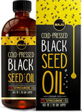 MAJU's Black Seed Oil 16oz: 3X Thymoquinone, Cold Pressed, 100% Turkish Black Cumin Nigella Sativa Seed Oil (Better Than Organic), Non-GMO, 100% Liquid Pure Blackseed, Glass Bottle