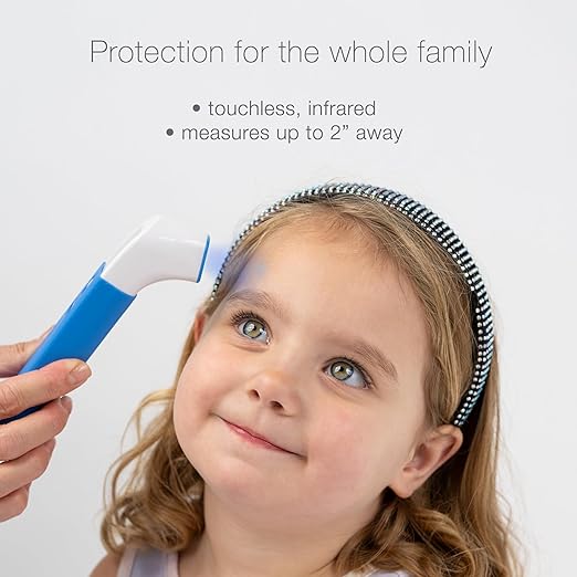 Bio-Therapeutic bt-Degree Infrared Digital Thermometer for Adults and Kids Touchless Forehead Temperature for Baby, Results in 1 Second, 9 Reading Memory, Color LCD Screen, Audible Fever Alert