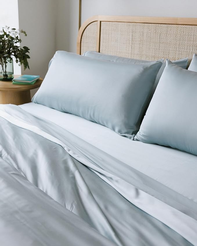 Cozy Earth Standard Pillowcases Set of 2 - Made of 100% Viscose from Bamboo, Ultra-Soft & Luxury, Woven from Naturally Breathable & Lightweight Fabric - Shore