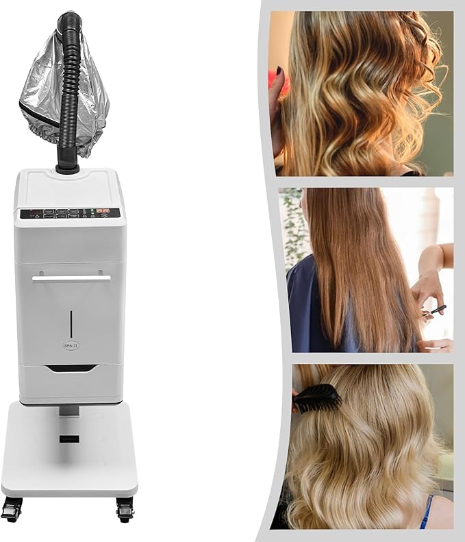 DNYSYSJ Nano Mist Hair Steamer, 500W Multi-Functional Anion Hair Color Processor, Professional Salon Hair Care, White