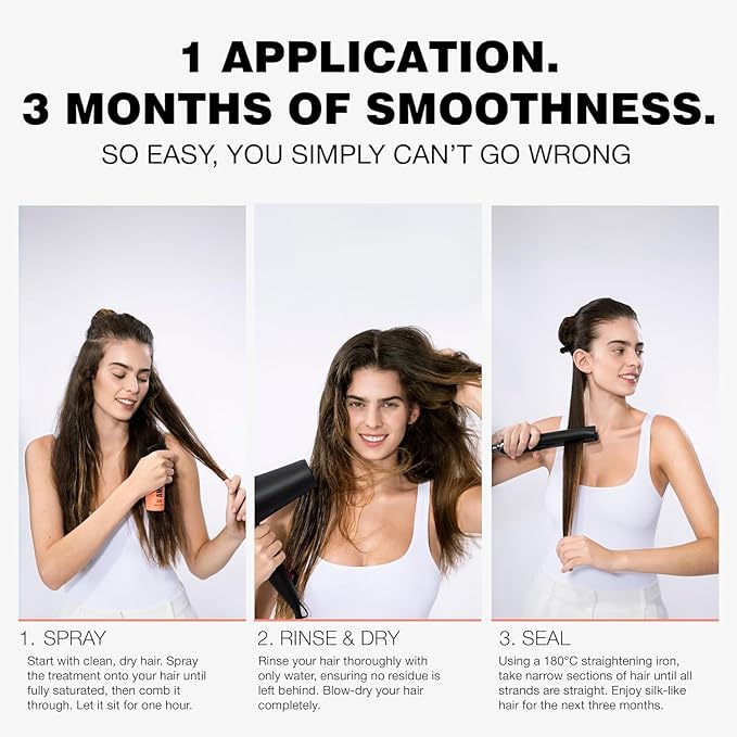 ANSWR At Home Brazilian Keratin Hair Treatment for All Hair Types – Deep Nourishment, Eliminates Frizz, Salon Results At Home, Sulfate-Free, Safe for Colored Hair (3.4 Fl Oz (Pack of 1))