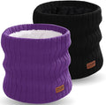Neck Warmer Gaiter, Winter Fleece Lined Face Mask Scarf for Men Women, Thick Warm Cold Weather Running Ski Neck Cover
