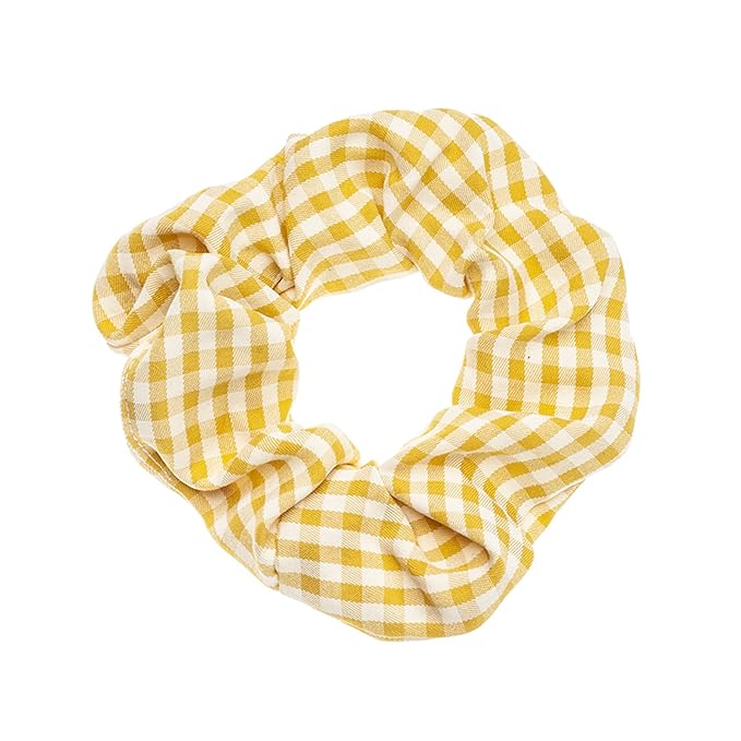 LOOKSEVEN Classic Plaid Hair Scrunchies for Women, 6PCS Bandana Scrunchy Hair Ties, Scrunchies Hair Ties for Women. (Classic Plaid)