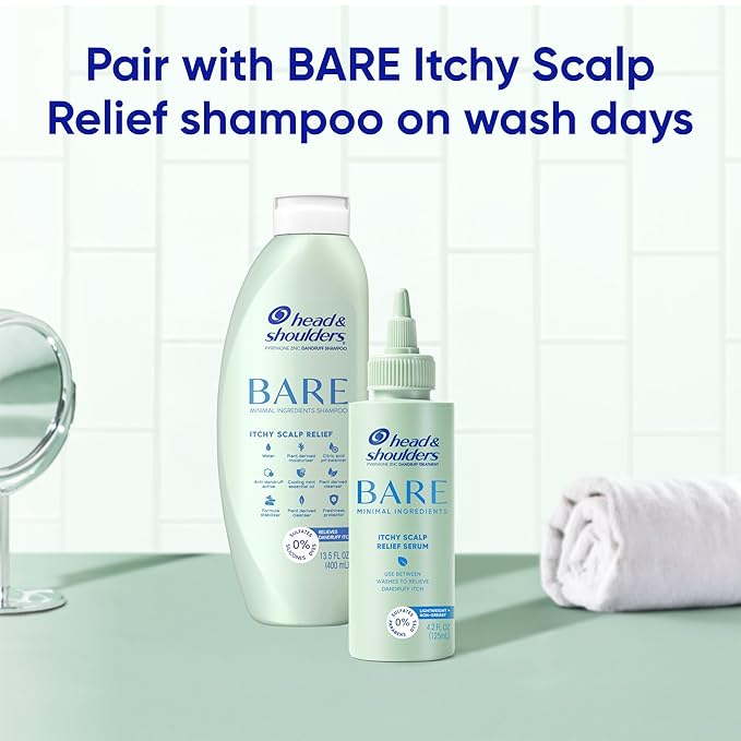 Head & Shoulders Anti-Dandruff Bare Scalp Relief Serum, 0.1% Pyrithione Zinc, for Itch Relief and Scalp Comfort, 4.2 fl oz