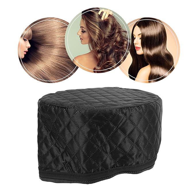 ZJchao Electric Heating Cap for Hair, 10 Adjustable Heat Levels 3 Timer Settings with Full Copper Heating Wires for Deep Nourishment and Damage Repair of Frizzy Hair (US Plug 110V)