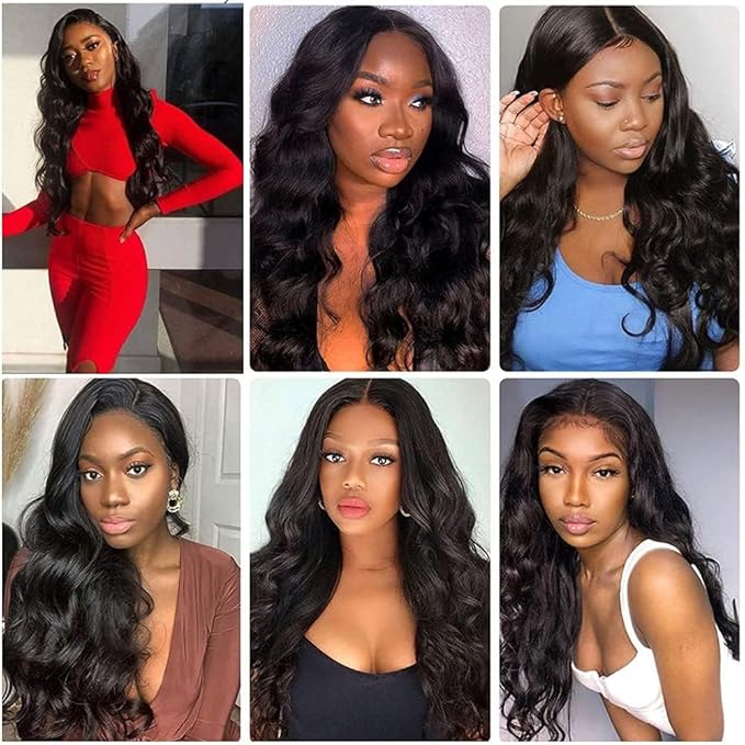 Body Wave Human Hair Bundles Natural Black Bundles Brazilian Grade 8A Virgin Remy Hair Extensions 14 14 14 Inch Double Weft Hair Weave