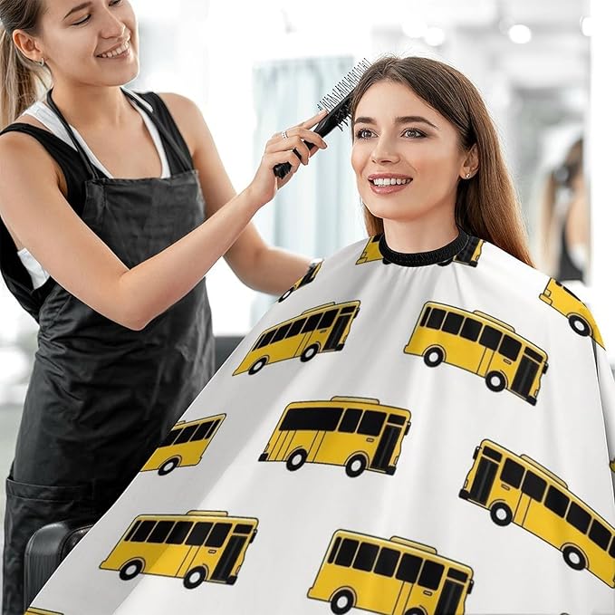 Adjustable Salon Cape, Dyeing Salon Apron School Bus Shampoo Cutting Household Capes Wrap for Hair Dye