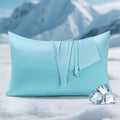 Elegear Cooling Pillow Cases for Hot Sleepers, Clean Fabric Silver Infused Cooling Pillowcase Q-Max>0.5, Soft Pillow Cases for Hair & Skin, Zipper Pillow Cases Set of 2 Blue (King, 20'' x 36'')