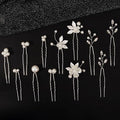 12 Pieces Bride Hair Pins Rhinestones Hair Accessories for Women Crystal Wedding Hairpiece for Bridesmaids
