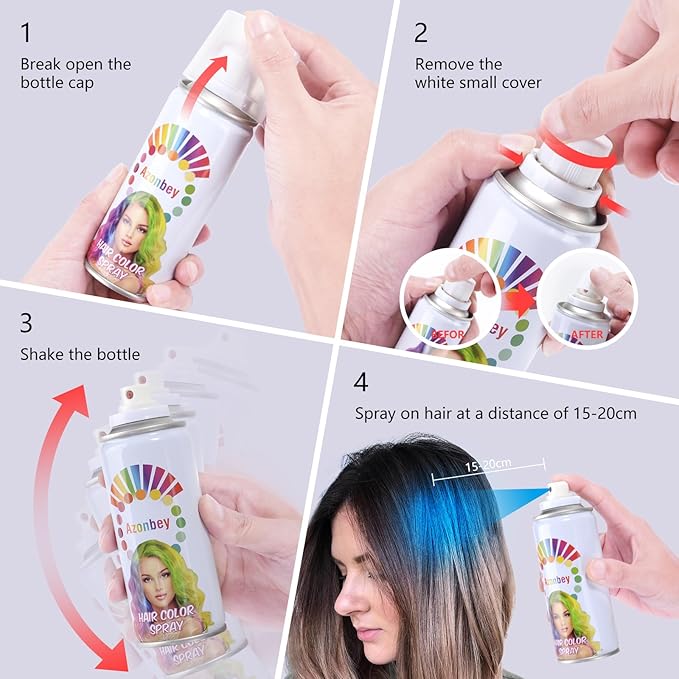Halloween Hair Spray,Temporary Hair Color Spray for Women Kids Men,Washable Hairspray,Colored Hair Spray,Color Hairspray for Halloween,Party,Cosplay,Christmas Day (02#Green)