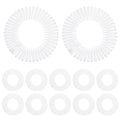 12 PCS Stretch Full Circular Stretch Comb Hair Bands, Comb Headbands for Women, Fashion Makeup Non slip Toothed Hairs Clip, Hair Wrap Holder for Lady and Girls White