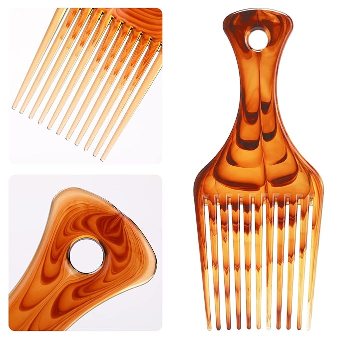 Tbestmax 2 Pcs Hair Comb Styling Set Tail Combs Afro Pick Pik Brushes African American Hair Brush Barber