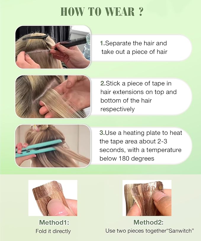 SURNEL Tape in Extensions Human Hair Ombre 8 Ash Brown Fading to 60 Platinum Blonde Tape in Hair Extensions 20 inch 20pcs 50g(#8T60-20)