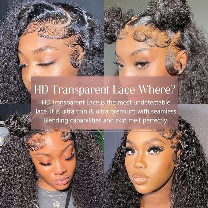 250% Density Deep Wave Human Hair Wig 13x6 Mongolian Lace Front Deep Curly Lace Front Wigs Human Hair Pre Plucked Deep Wave Frontal wig For Black Women Full And Thick (36 Inch, 13x6 Wig)