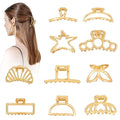 CWJCYTNSN Small Gold Hair Clips, 10Pcs Metal Hair Claw Clips for Women Thick Thin Hair, Non-Slip Hair Clips for Women and Girls, Strong Hold Hair Accessories