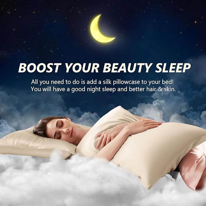 Silk Pillow Cases King Size 100% Mulberry Silk Pillowcase for Hair & Skin 22 Momme Both Sided Grade 6A Silk Cooling Soft Breathable 20 x 36 Inches with Hidden Zipper 1PC, Royal Blue