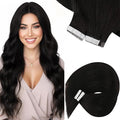 Sunny Hair Tape in Extensions,Remy Hair Extensions Tape in Black Invisible Tape in Hair Extensions Human Hair 100g 16Inch