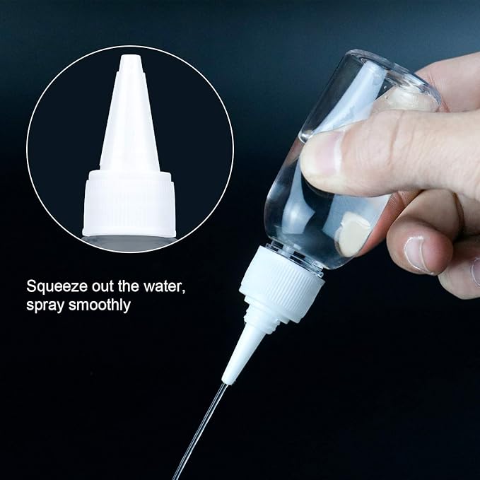 TRENDBOX 1oz / 30ml Plastic Bottle Pointed Mouth Top Cap for Essential Oils, Liquid - 6 Pack