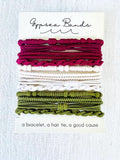 Gypsea Bands Hair Tie Bracelets for Men, Women & Kids - Set of 12 (Santa Cruz)