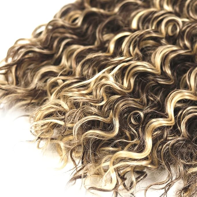 28 30 32 Inch Blonde Bundles Human Hair Highlight Deep Wave Bundle 2 Tone Brown Mixed With Blonde Bundles Niegmeag Brazilian Virgin Remy Hair Extensions 300g