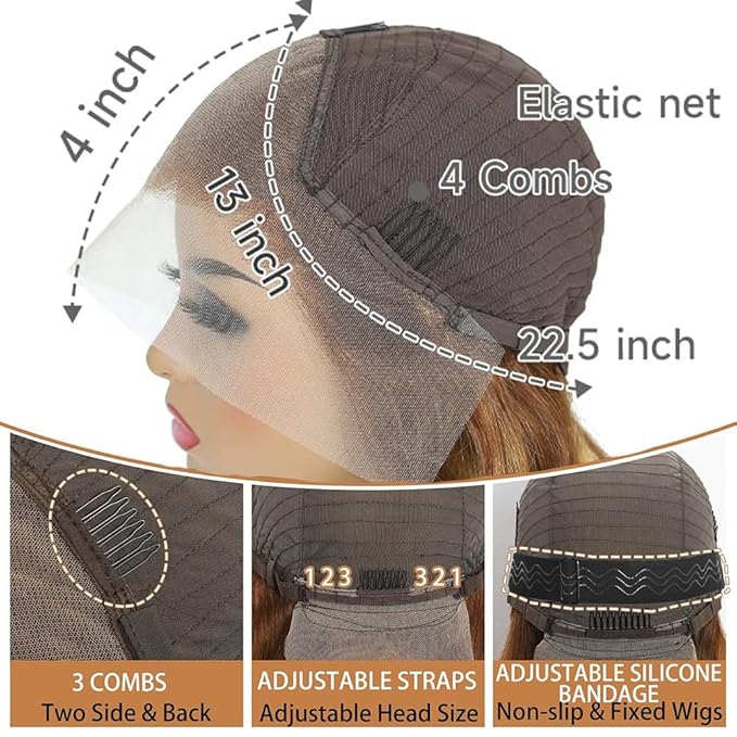 4/27 Ombre Highlight Bob Wig Human Hair 8 inch straight 427 bob wig 13x4 Highlight HD Lace Frontal Bob Wig Human Hair 180% Density Pre Plucked Ombre Short Bob Wigs for Black Women