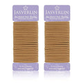 No Metal Hair Ties Brown Elastics Nylon for Women Girls Large Thick Fine Beauty Hair Ties Ponytail Holder Snag Free No Damage No Breakage 4mm 50 pcs JASVERLIN (Light Ash brown)
