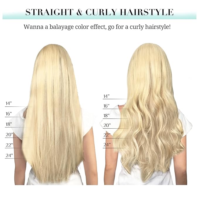 DOORES Clip in Hair Extensions Human Hair, Ash Brown to Platinum Blonde 150g 9pcs 20 Inch, Remy Hair Extensions Natural Extensions For Women Straight