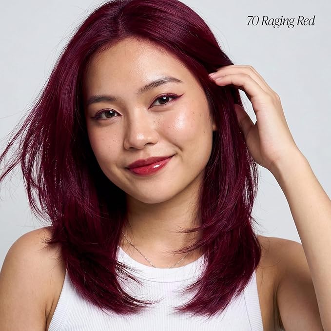 Adore Semi Permanent Hair Color (070 Raging Red) | Vegan & Cruelty-Free Red Hair Dye | No Ammonia, No Peroxide, No Alcohol | 4 Fl Oz Each (Pack of 2)
