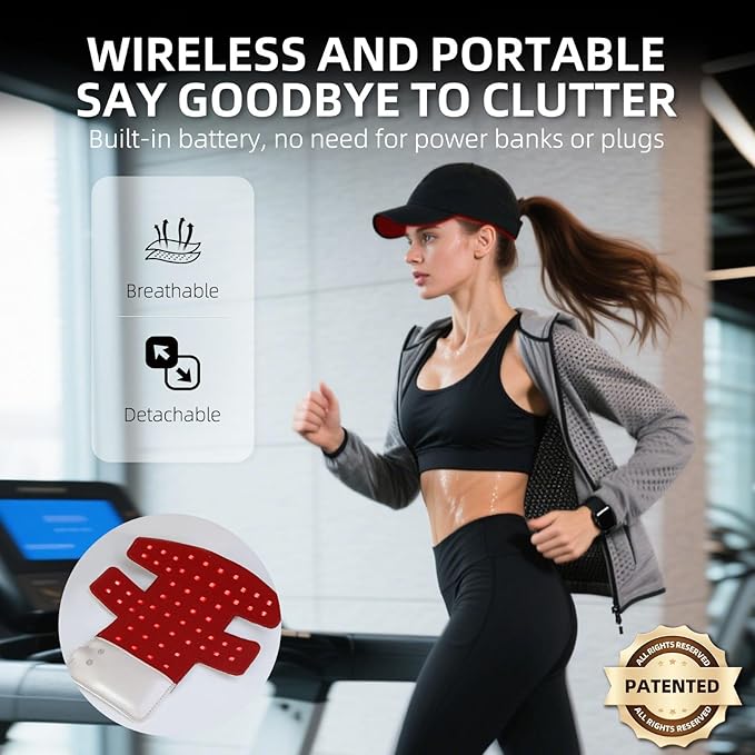 Cordless Red Light Therapy for Hair Growth Cap, Infrared Red Light Therapy to Support Scalp Health, Reduce Hair Loss & Shedding