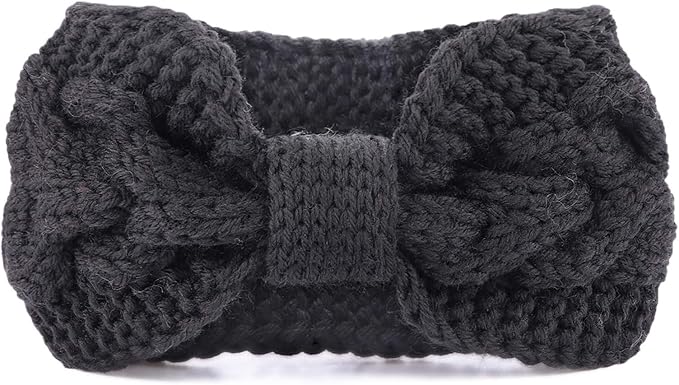 DRESHOW Knit Crochet Headband for Women Ear Warmer Soft Turban Stretch Warmer Headbands Winter Fashion Head Wrap