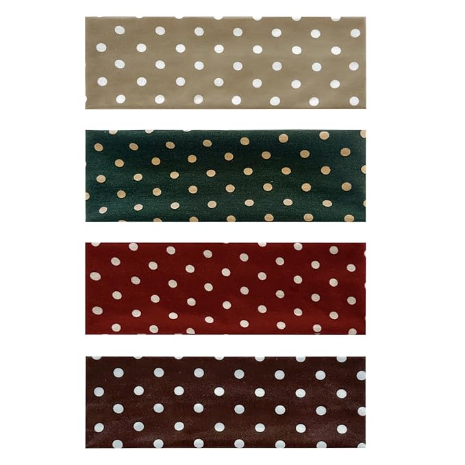 Stretchy Striped Headbands for Women & Girls 4 Pack Soft Headbands for Yoga Gym Hair Wrap Cute Elastic Hair Bands