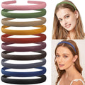 LAPOHI 10 PCS Colorful Fashion Effortless Plastic Headbands No Slip Comb Hair Bands for Women, Men, Teen Girls