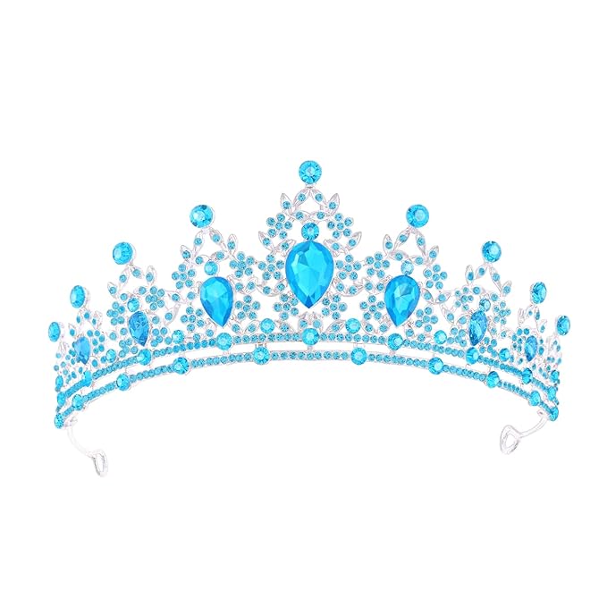 Princess Tiara and Crown for Women Wedding Tiaras for Bridal girls Tiaras and Crystal Crowns Rhinestone Headband Metal Hair Accessories for Costume Birthday Party Prom Gifts