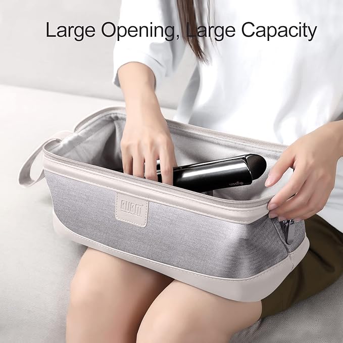 BUBM Travel Case for Dyson Airwrap Styler/Shark Flexstyle,Portable Carrying Case for Dyson Supersonic Hair Dryer,Waterproof Anti-Scratch Dustproof Protection Organizer Travel Storage Bag (Light Gray)