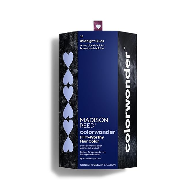 Madison Reed colorwonder Demi-Permanent Hair Color, Effortless At-Home Hair Dye, Ammonia-Free, Cruelty-Free, Midnight Blues (2B Blue Black), Pack of 1