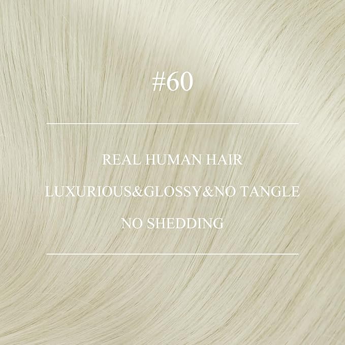 YoungSee 150G Clip in Hair Extensions Human Hair Platinum Blonde Human Hair Extensions Clip in Blonde Clip on Real Hair Extension Silky Straight Add Volume 20Inch 7Pcs