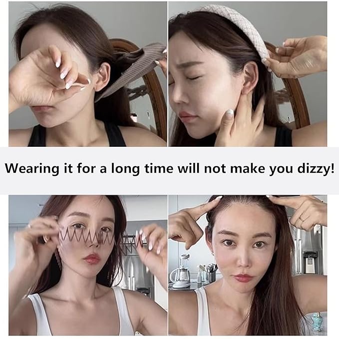 12 PCS Stretch Full Circular Stretch Comb Hair Bands, Comb Headbands for Women, Fashion Makeup Non slip Toothed Hairs Clip, Hair Wrap Holder for Lady and Girls White