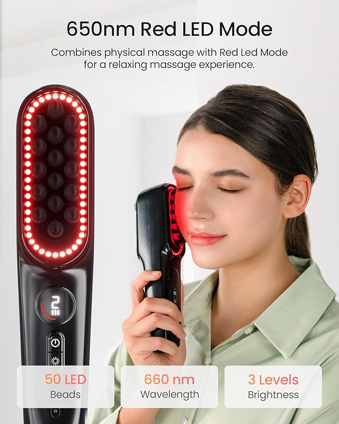 NAPRE Electric Scalp Massager,Head & Hair Massager Scalp Stress Relax,Cordless Handheld Muscle Massager with Horizontal Vibration-5 Speed 2400 RPM for Face,Neck,Shoulder & Body,Includes Charging Dock