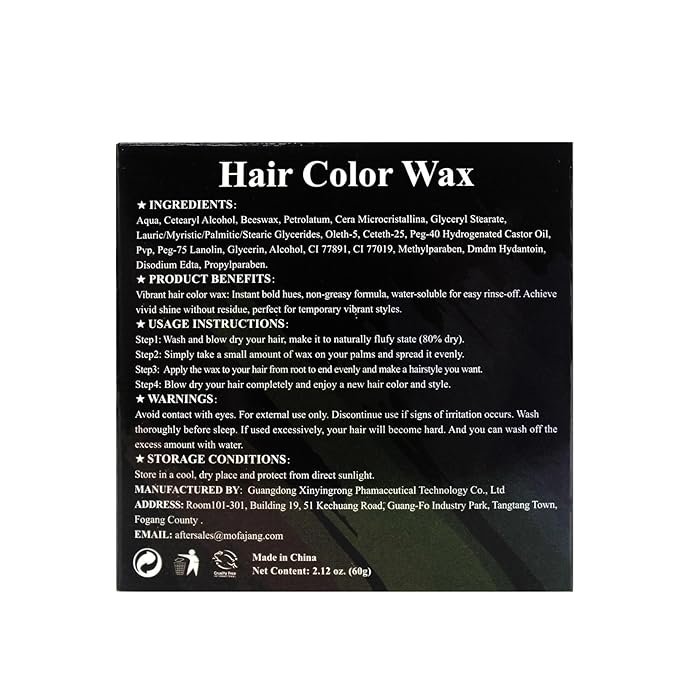 Green Hair Wax, Temporary Hair Color Wax, Nourishing & Washable Hair Color for Kids, Women and Men 2.12 Oz.