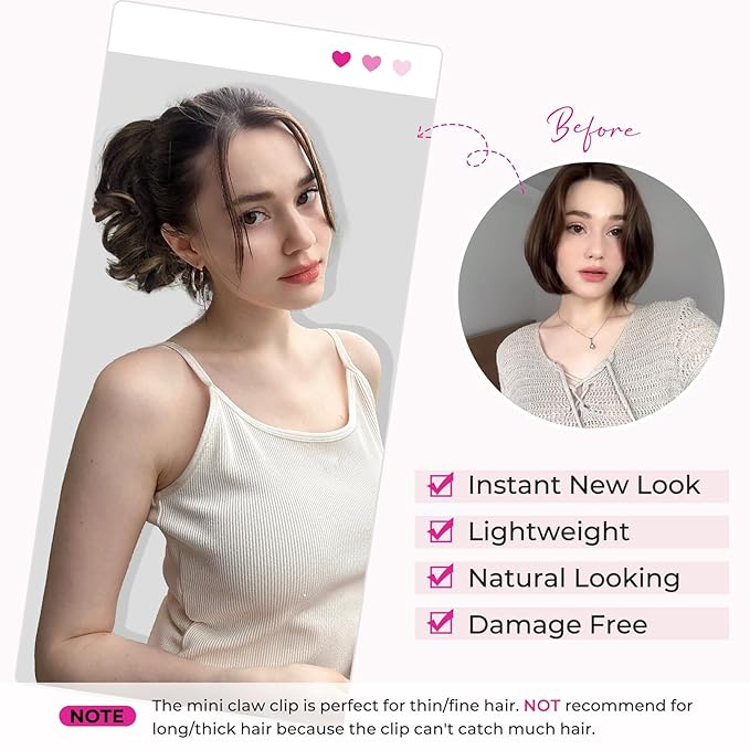 REECHO 9" Short Ponytail Extension, Classic Loose Curly Wavy Claw Clip Pony tails Hair Extensions HP001 Hairpieces for Women - Light Blonde