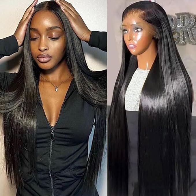 Lemoda SKINLIKE Real HD 13x6 Full Lace Frontal Wig 210% Straight 15A 13x6 Full Lace Frontal Human Hair Wigs 30Inch Invisible Knots 0.10mm Frayed Ends Lace Natural Hairline Thick Soft Ends Wig