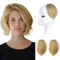 REECHO Clip in Hair Volumizer, 2PCS 6 inch Short Thick Clip in Hairpieces Adding Extra Volume Hair Extensions for Women (Golden Blonde)