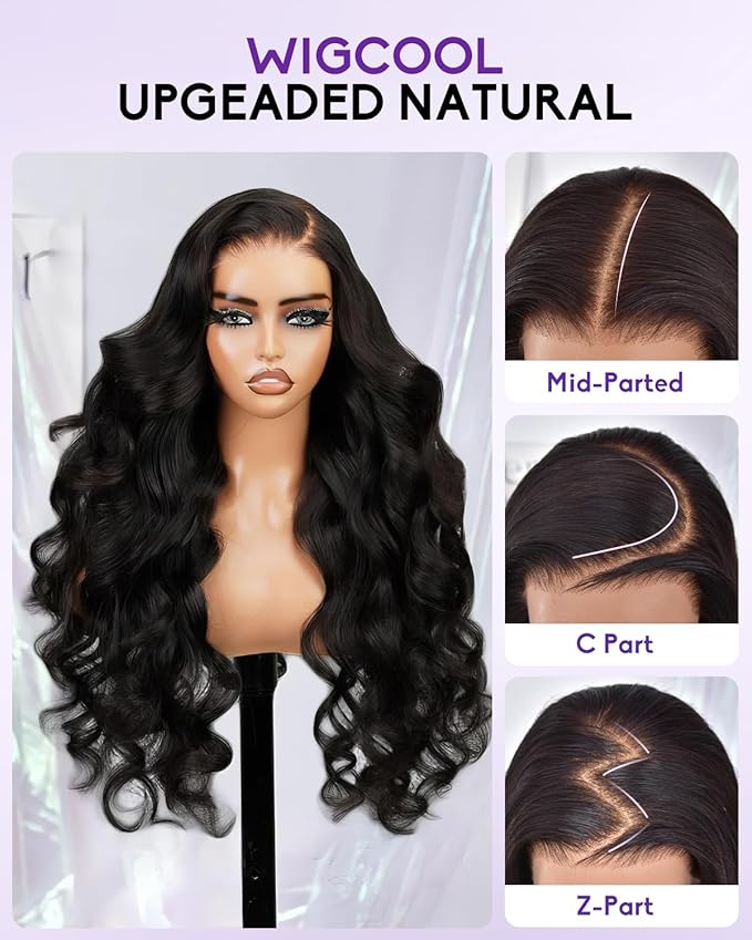 13x6 Body Wave Lace Front Wigs Human Hair Pre Plucked 180 Density HD Transparent Lace Frontal Wigs Human Hair for Women Glueless Wigs No Synthetic Blend Triple Lifespan 3X 28Inch