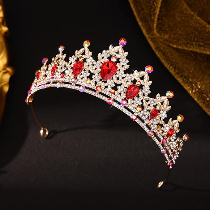 Princess Tiara and Crown for Women Wedding Tiaras for Bridal girls Tiaras and Crystal Crowns Rhinestone Headband Metal Hair Accessories for Costume Birthday Party Prom