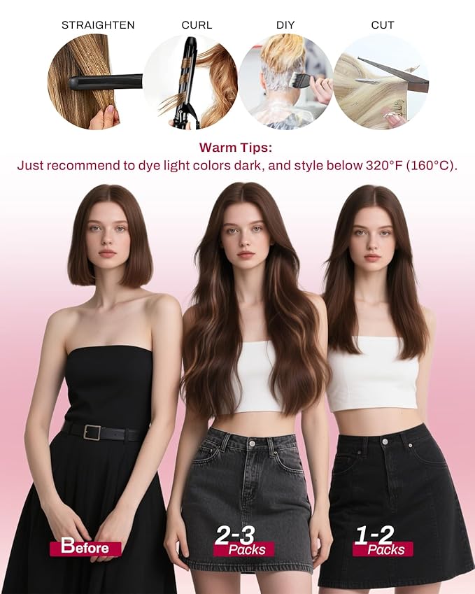 Moresoo PU Seamless Human Hair Clip in Extensions 135g 7pcs Clip in Hair Extensions Real Human Hair Straight Natural Thick and Soft Remy Hair Dark Brown to Chestnut Brown Balayage 16inch