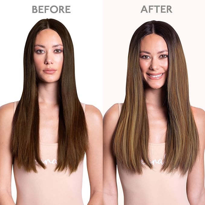 WENNALIFE Clip in Hair Extensions Real Human Hair, 18 Inch 120g 7pcs Dark Brown to Chestnut Brown and Dirty Blonde Highlighted Clip In Human Hair Remy Clip in Hair Extensions Double Weft