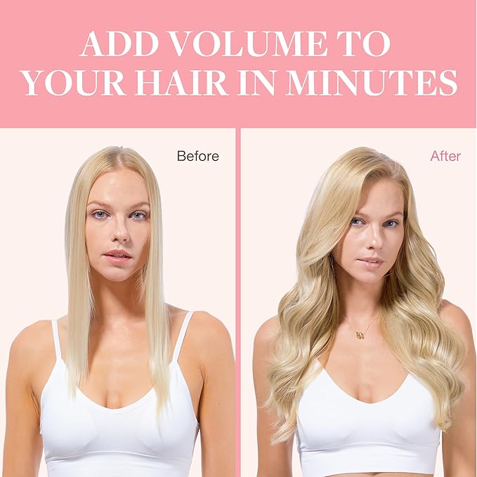 GOO GOO Clip in Hair Extensions Real Human Hair, Remy Human Hair Extensions Clip ins for Women, Natural Human Hair, 26inch 180g 7Pcs, #18D/22F Dirty Blonde Highlights