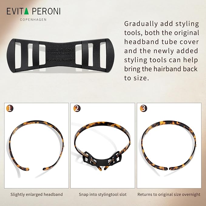 EVITA PERONI Hair Band, Starry Grey - Hairband for Women's Hair, Designed for Eyewear, No Pressure, No Headache, Comfortable Headbands for Women, Fashion Thin Headbands Non Slip, 1 Count